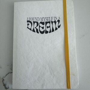 White Dream Journal with Yellow Elastic Band